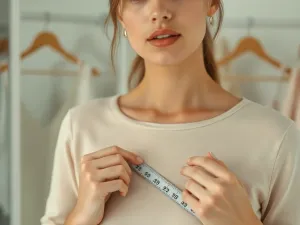 Kobieta z minimalistycznym tatuażem kwiatu lotosu na przedramieniu w otoczeniu spokojnego ogrodu zen.